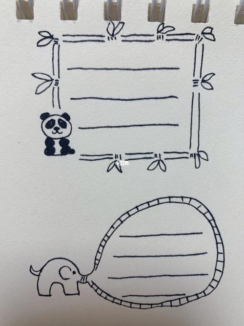 手帐～手抄报 边框_手帐_手账_小猫_我的手账分享_兴趣爱好_文具手账