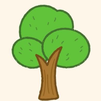 大树怎么画_大树的儿童画绘画教程