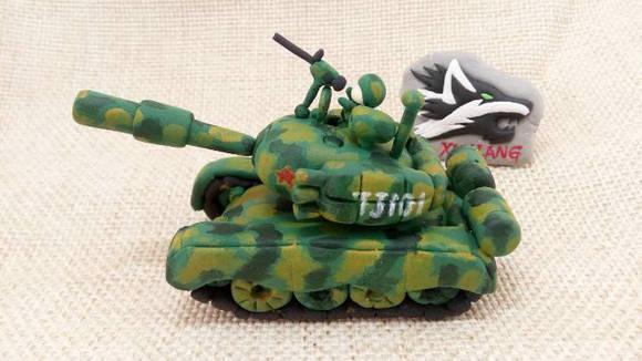 超轻粘土教程坦克车的做法图解3
