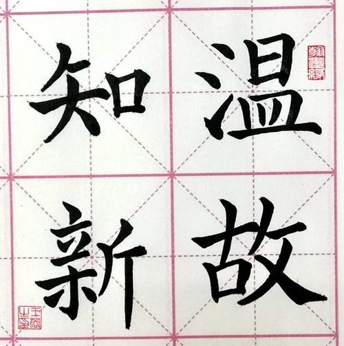 爱儿妈妈王蓉练习毛笔字:温故知新
