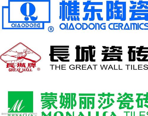 樵东陶瓷标志 长城瓷砖标志 蒙娜丽莎瓷砖标志 标识标志图标 企业logo