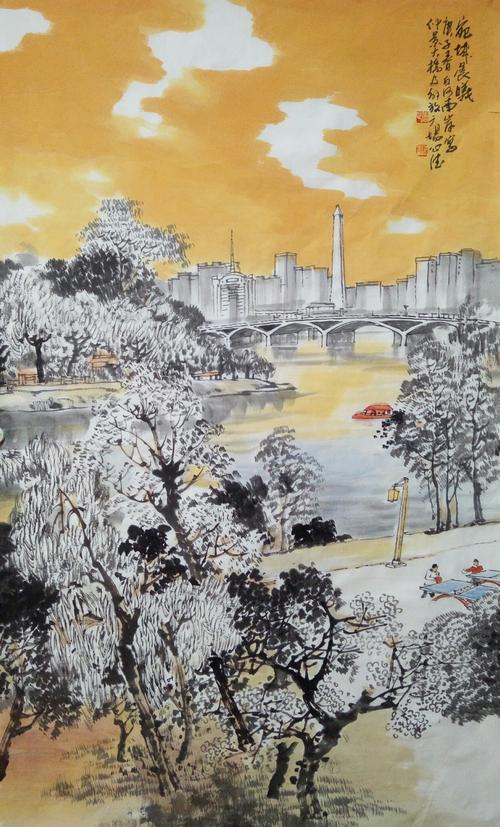之白河两岸 写美篇 注:作品10幅,统一格式110﹎×70﹎ 冯心德(冯新德)
