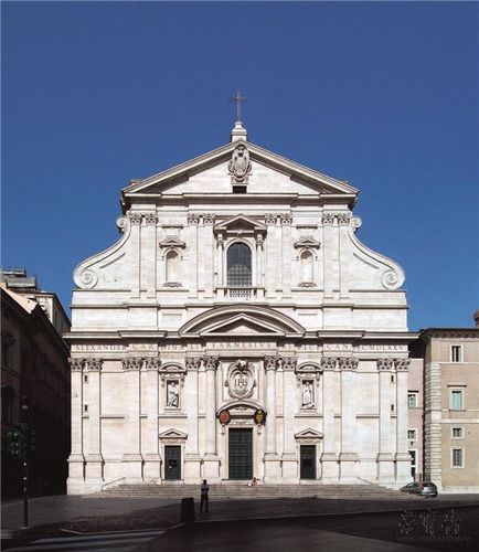 图7 德拉·波尔塔(giacomo della porta)耶稣会教堂立面 1568—1584