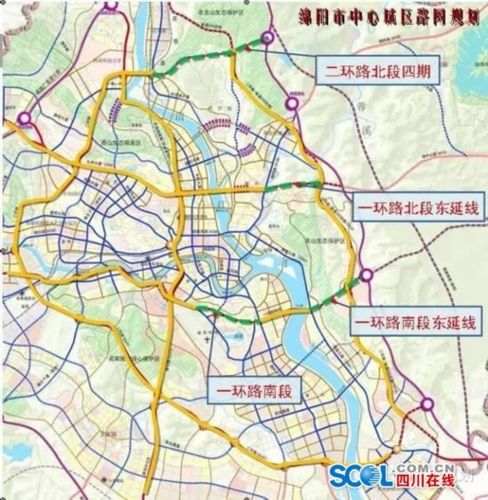 新一环路的路线图四川在线消息(记者 秦芳芳)2016年初,绵阳市规委会