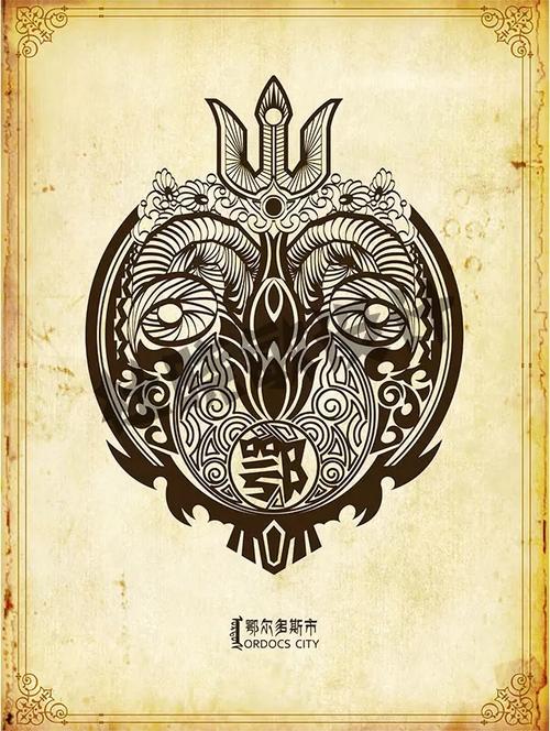 内蒙古十二盟市图腾设计_蒙古元素