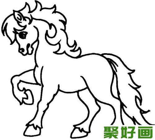 马简笔画图片大全:儿童简笔画马图片12p