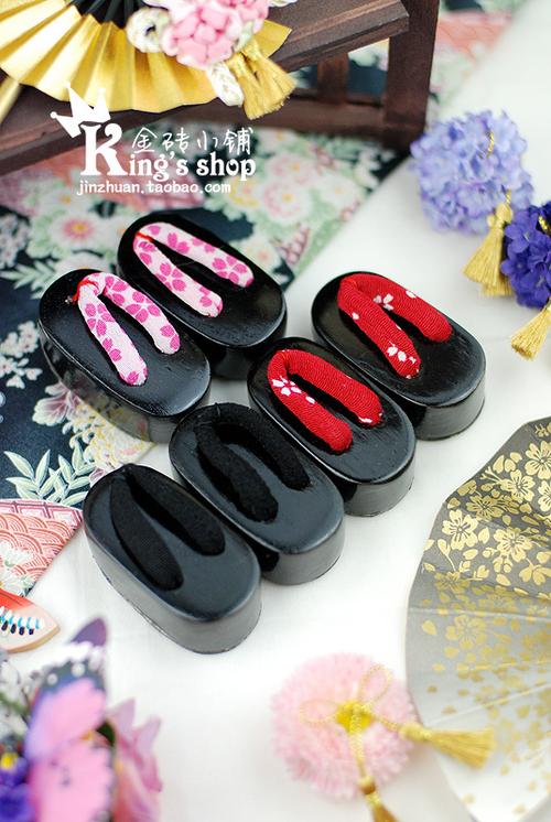 1/4 bjd娃用【黑色厚底】木屐 和风/搭配和服鞋 现货出售