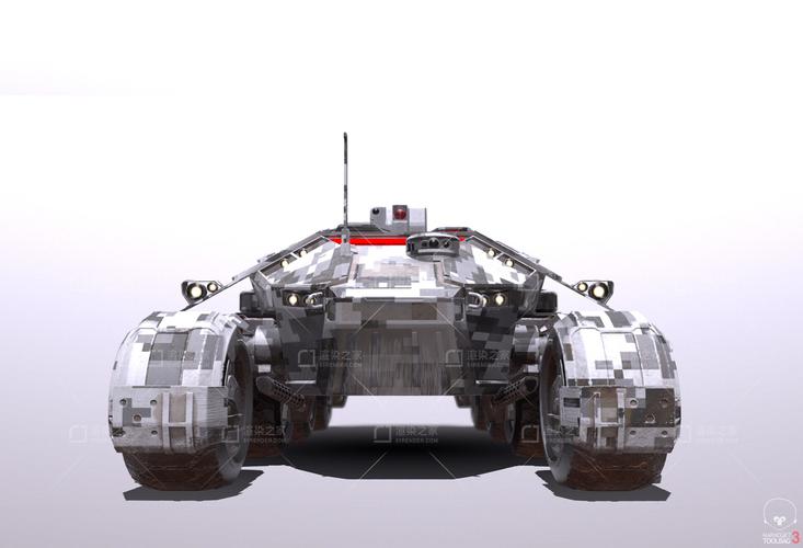 科幻军事装甲车次时代未来科技装甲车辆3d模型