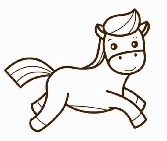 怎么画一条马 马的简笔画图片教程素描