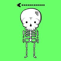 生气的小骷髅原创手绘表情包