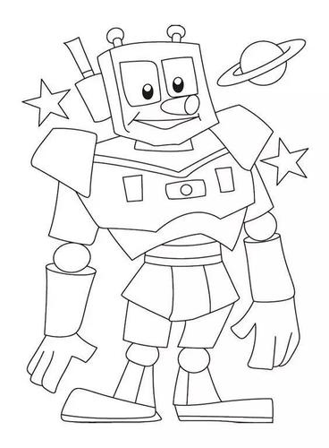 每天学一幅简笔画-一组一看就会画的小机器人,太全了