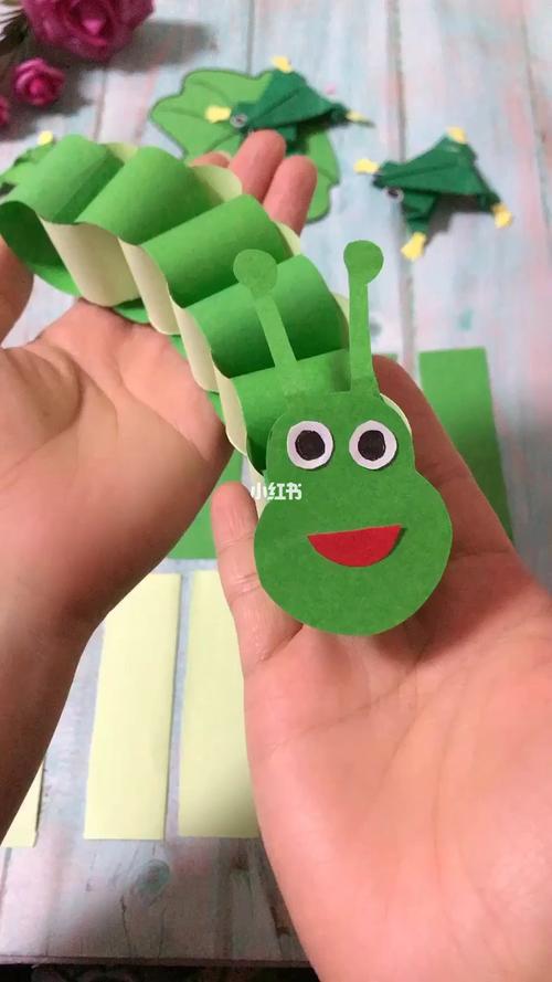 幼儿手工～毛毛虫_手工制作_幼儿_diy_diy手工制作_兴趣爱好_手工