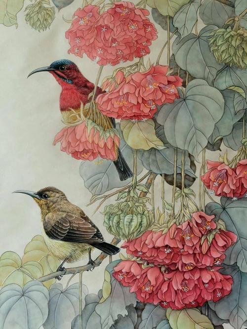 无师无门派自学成才陈松岩2020年工笔画欣赏