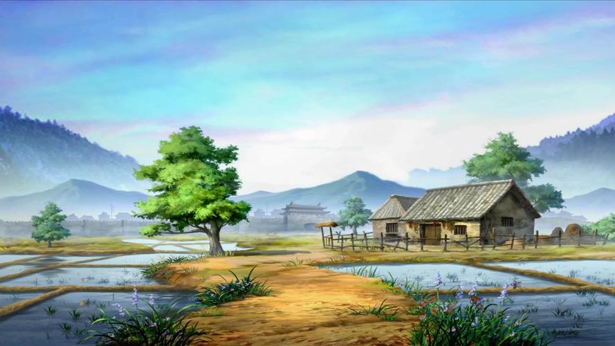 古典乡村田野_3840x2160_高清视频素材下载(编号:)