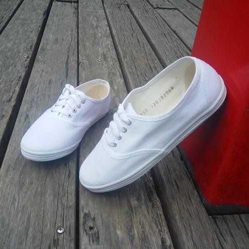 小白鞋女网鞋系带平底