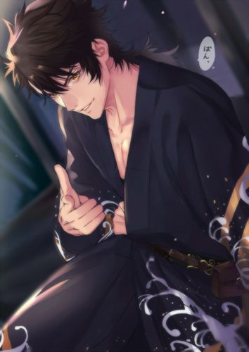 动漫手机壁纸穿着和服浴衣的美男子这甜美的心动