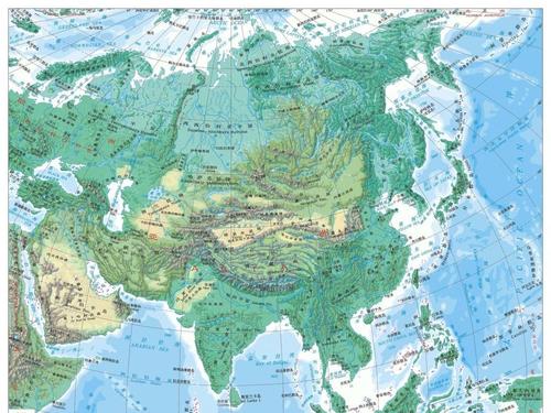亚洲地形图有什么段子