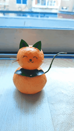 过年买的橘子要是还没吃完,把橘子变成各种各样的动物,发朋友圈骗赞