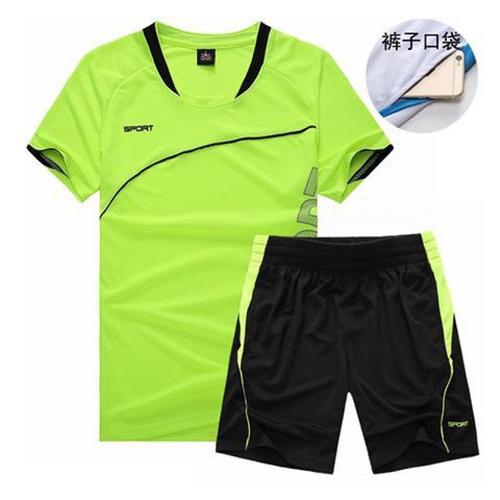 夏季运动套装男休闲跑步服短袖t男士运动衣训练大码运动装篮球服视频