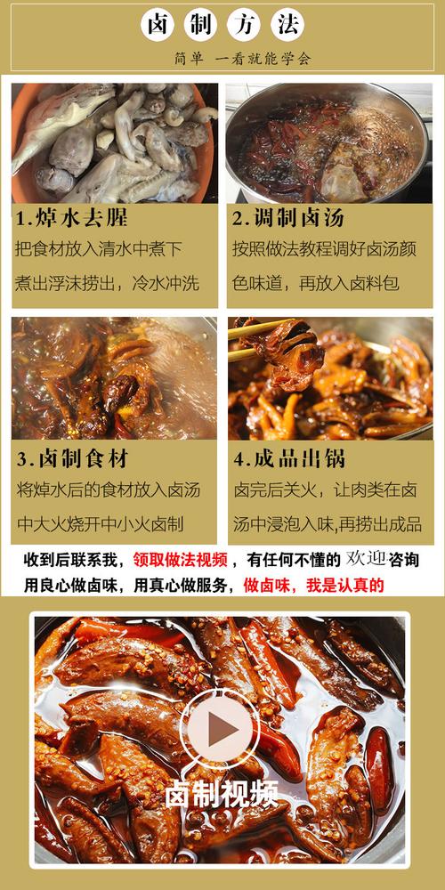 黑鸭绝味鸭脖香料卤料包麻辣卤肉卤菜配方可提供配方