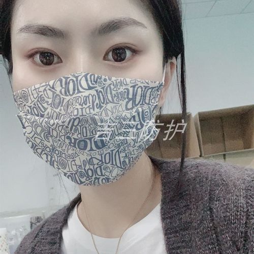 抖音时尚街拍经典老花一次性印花口罩网红男女同款好看潮人快手