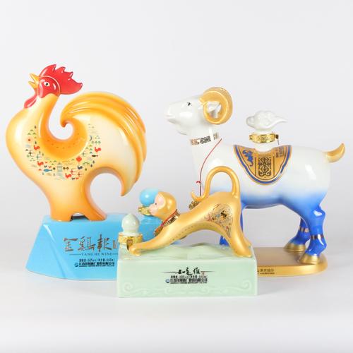 70【中国名酒】2016/2017年洋河 如意猴/鸡/羊 68度660ml/750ml