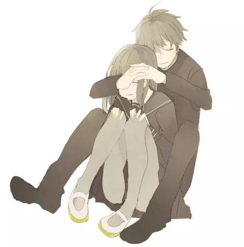 二次元温馨拥抱卡通,情侣抱抱动漫唯美图片