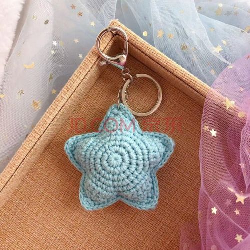 新品u盘挂件 公仔手工编织钩织仿真星星挂件小蘑菇钥匙扣优盘手机挂饰