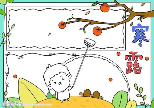 寒露节气手抄报