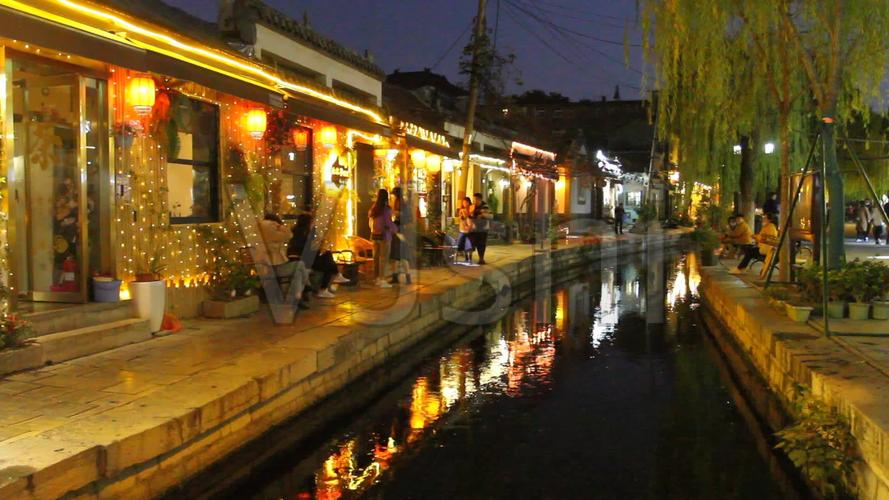 老济南曲水亭街夜景_1920x1080_高清视频素材下载(编号:5139248)_实拍