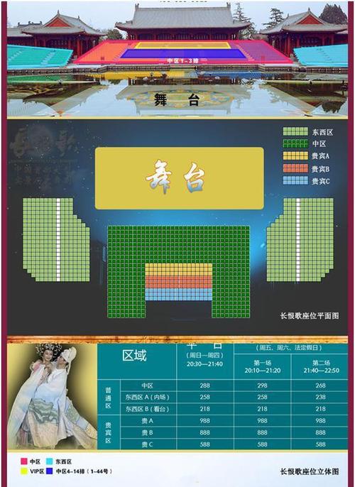 《长恨歌》观众席分区及票价示意图 by畅游古都-子龙