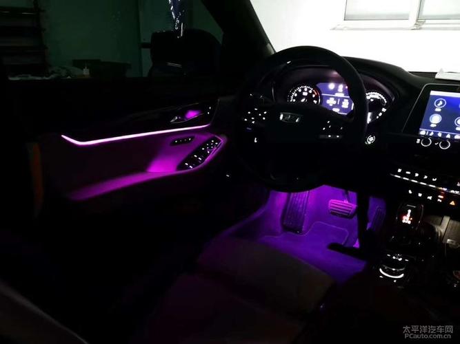 凯迪拉克ct5升级64色氛围灯360全景