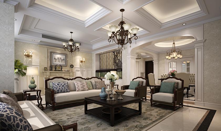 阳光愉景湾  美式装修效果图