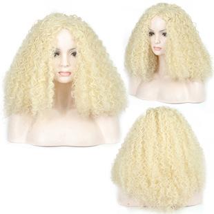 假发中分中长卷发