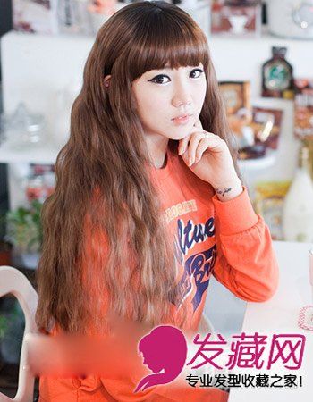 蓬松的长发发型 韩式麦穗烫好fashion(5)