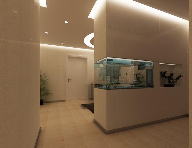 进门玄关鱼缸效果图欣赏最别致的玄关装饰