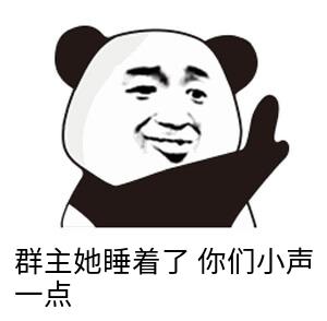 群主她睡着了,你们小声点(熊猫头表情包)_群主_小声点_熊猫_睡着表情