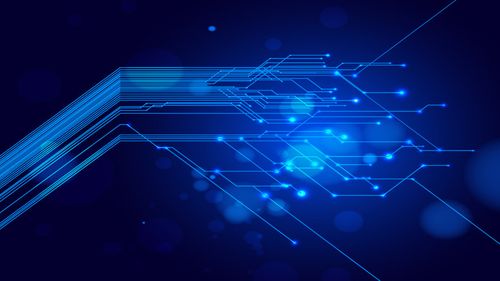 蓝色科技线条背景壁纸