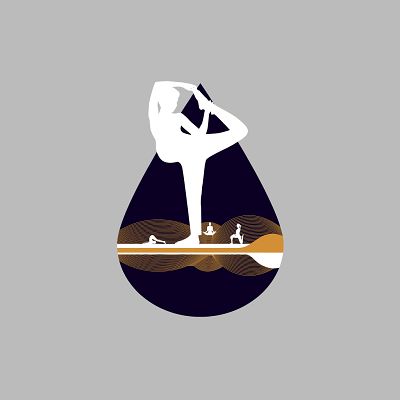 瑜伽动作卡通图片