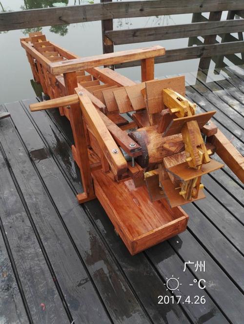 厂家定制脚踏式水车, 手摇式水车 ,木质仿古水车