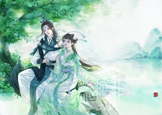 古风情侣壁纸手机壁纸,古风图片高清唯美壁纸(96张)