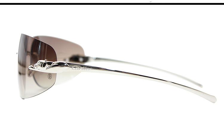 【瑕疵特卖】cartier/卡地亚 合金材质抛光镀铂饰面渐变酒红色镜片