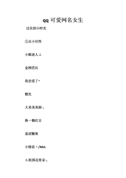 qq可爱网名女生.doc