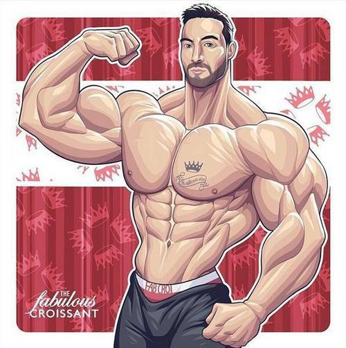 男生健身头像图片