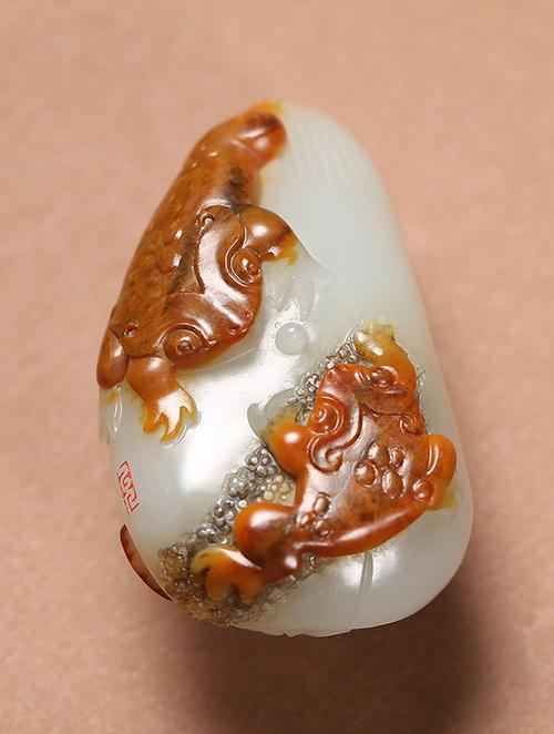 lot80-许永刚-和田玉籽料多子多福把件
