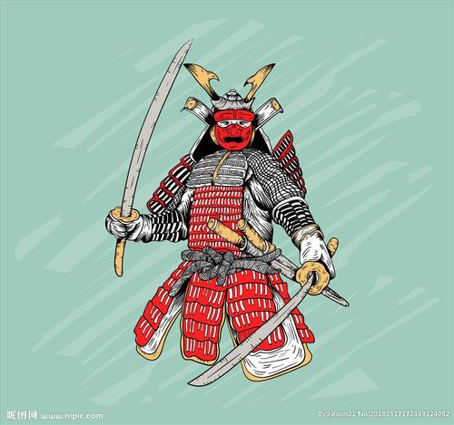 欧美日本武士卡通头像