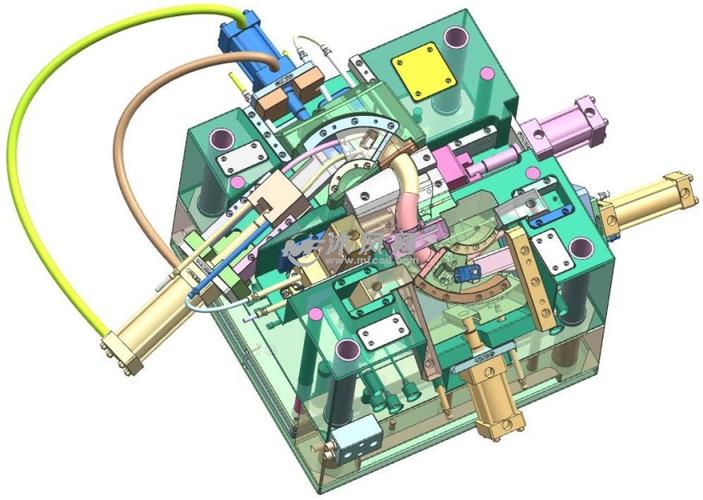弯管对侧圆弧抽芯注塑模具