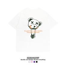 欧美潮牌superme短袖t恤男女夏季潮流百搭宽松圆领纯棉