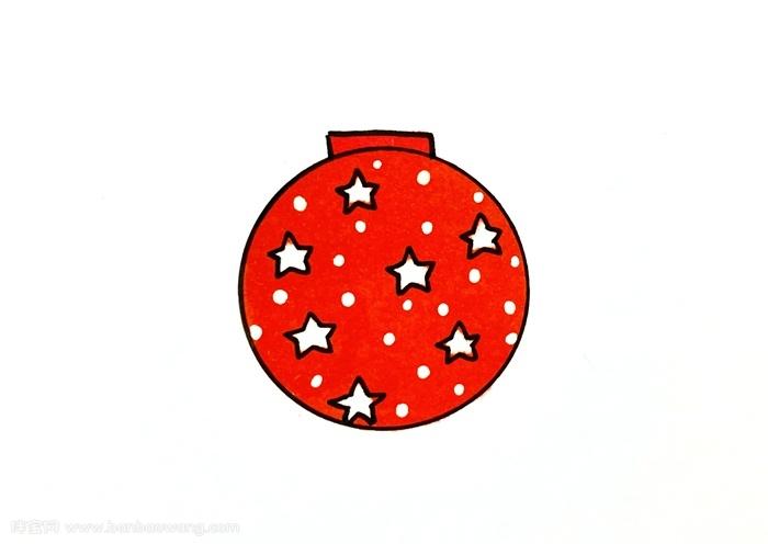 圣诞彩球怎么画
