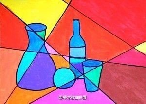 用冷色或暖色画一幅山水画的简笔画